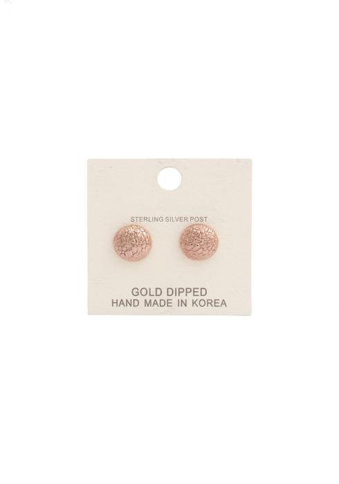 TEXTURE DOME METAL EARRING