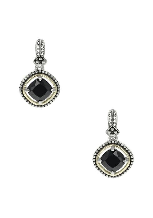 CUBIC ZIRCONIA CRYSTAL STONE DANGLE EARRING