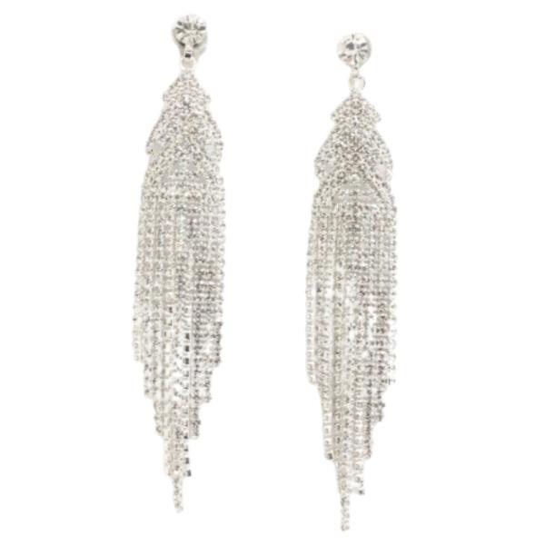 RHINESTONE DROP EARRING