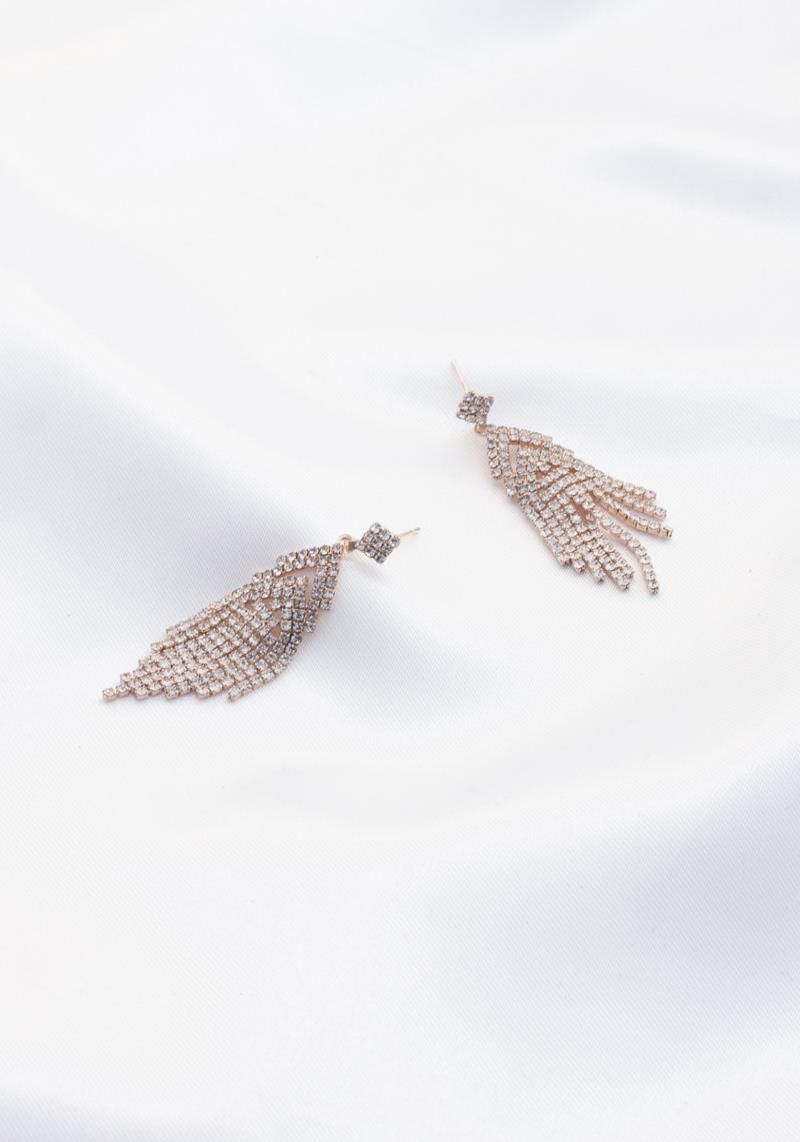 RHINESTONE DROP EARRING