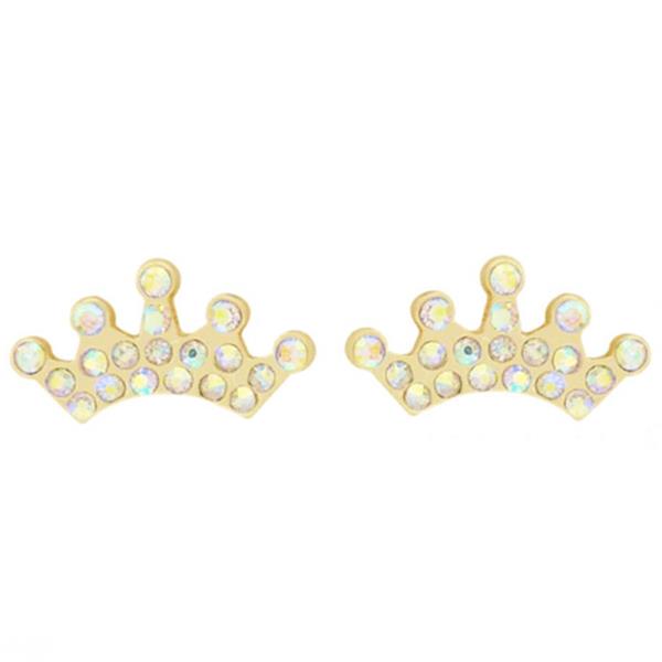 CROWN STUD EARRING