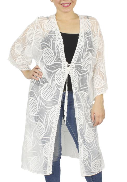 MULTI PATTERN LACE KIMONO