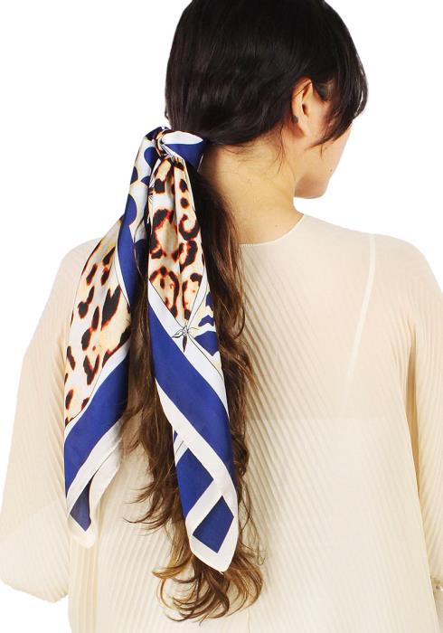 MODERN ANIMAL PRINT SATIN SCARF