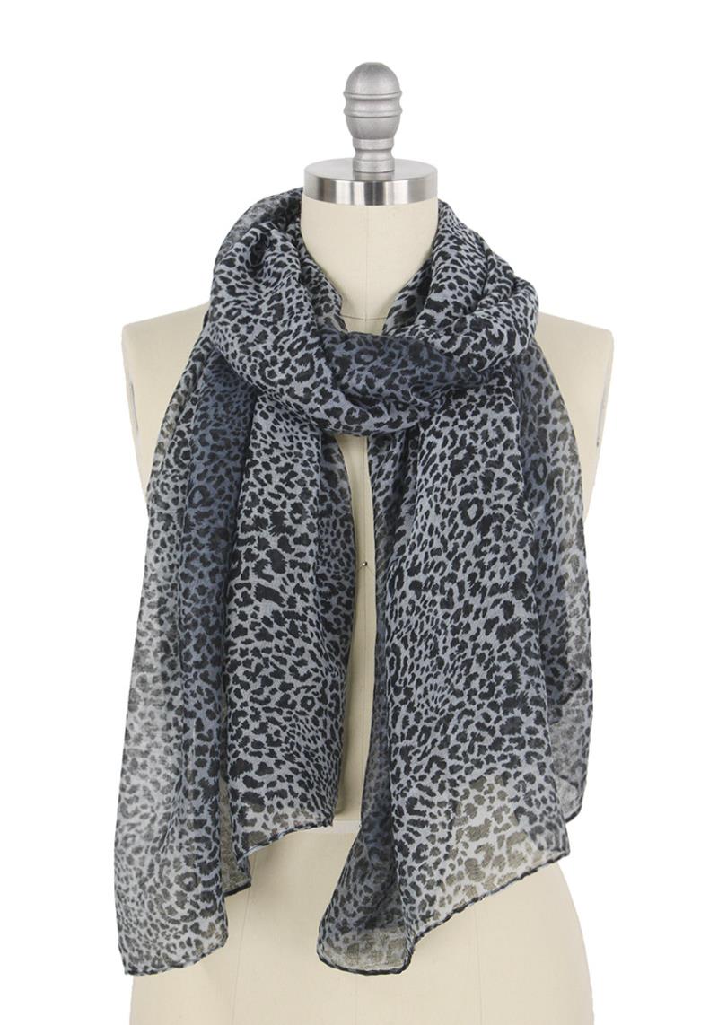 PLAIN LEOPARD PRINT SILKY SMOOTH SCARF