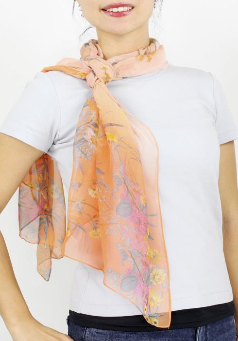 FASHION FLORAL SKINNY SCARF