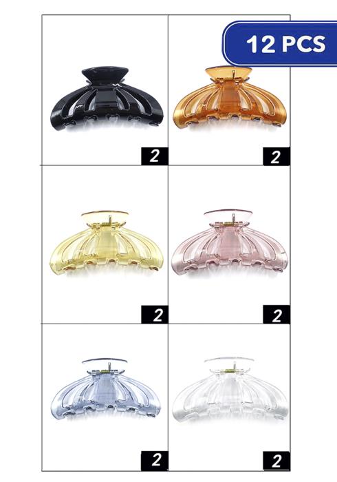 FASHION HAIR CLAW CLIP (12 UNITS)