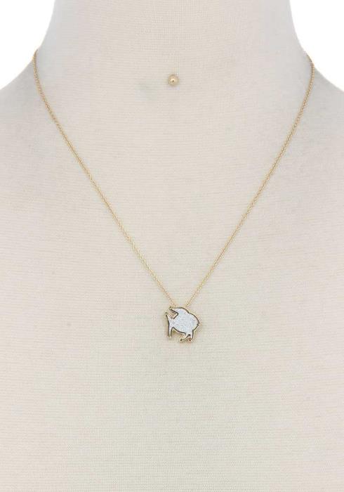 DAINTY FISH CHARM NECKLACE