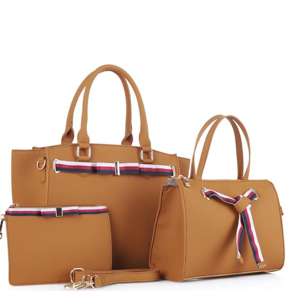 3IN1 FASHION TRENDY STRAP SATCHEL SET WITH LONG STRAP