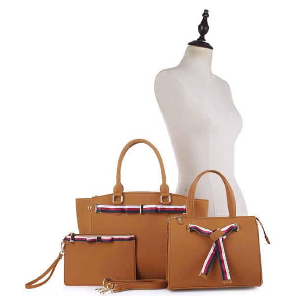 3IN1 FASHION TRENDY STRAP SATCHEL SET WITH LONG STRAP