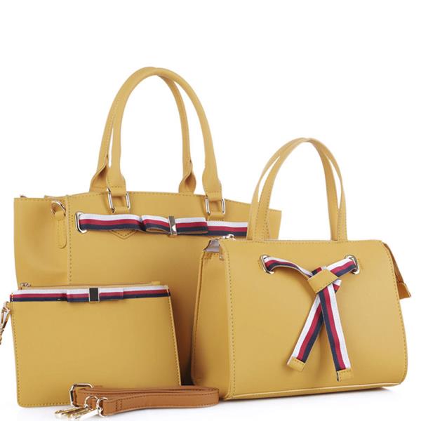 3IN1 FASHION TRENDY STRAP SATCHEL SET WITH LONG STRAP