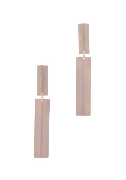 DOUBLE RECTANGUALR SHAPE POST EARRING