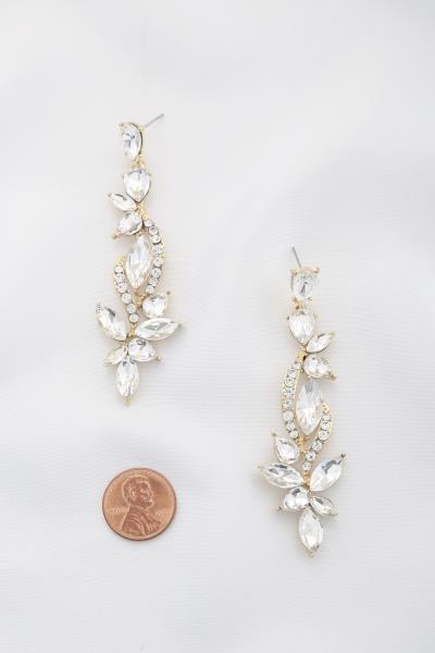 MARQUISE RHINESTONE DANGLE EARRING