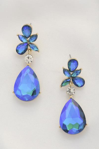 TEARRDROP RHINESTONE DANGLE EARRING