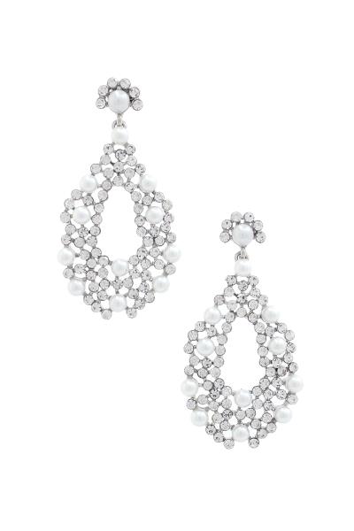 TEARDROP PEARL ELEGANT RHINESTONE EARRING