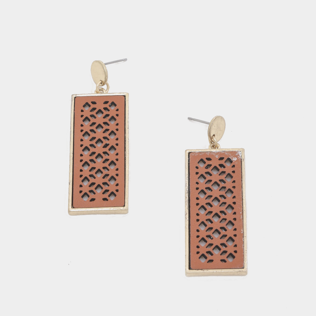 RECTANGLE METAL EARRING