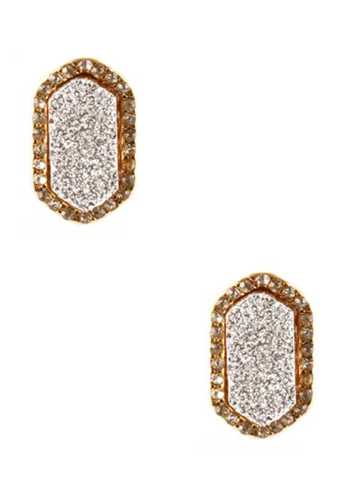 DRUZY GEOMETRIC STUD EARRING