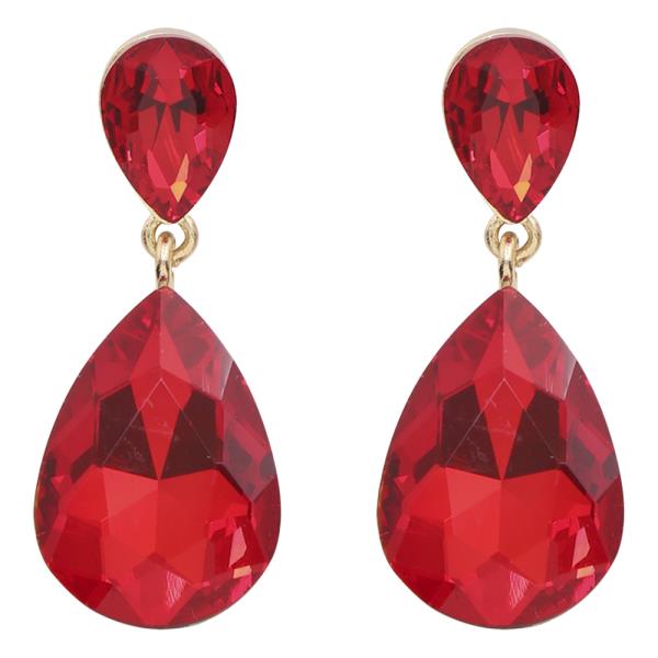 TEARDROP CRYSTAL STONE DANGLE EARRING