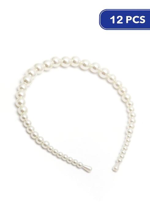 FASHION PEARL HEADBAND (12 UNITS)