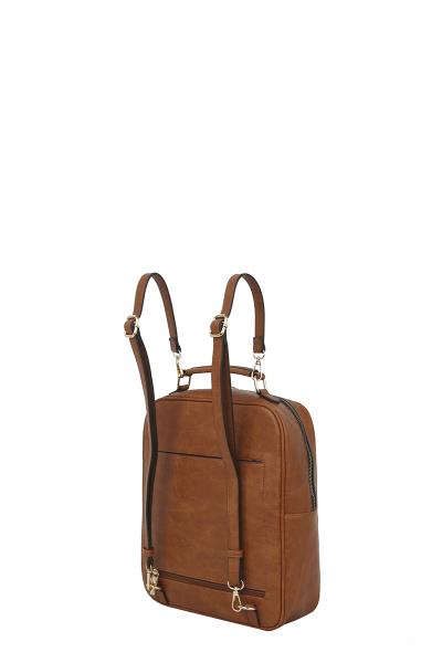 SMOOTH PLAIN CONVERTIBLE TROLLEY SLEEVE BACKPACK