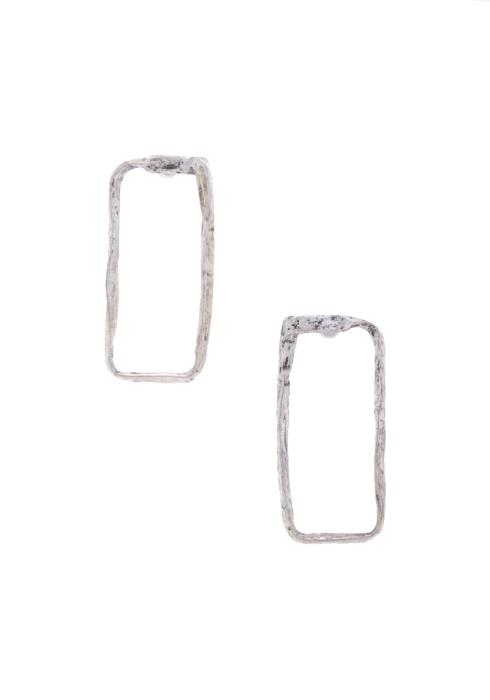 DESIGNER FASHION BENT RECTANGLE EARRING