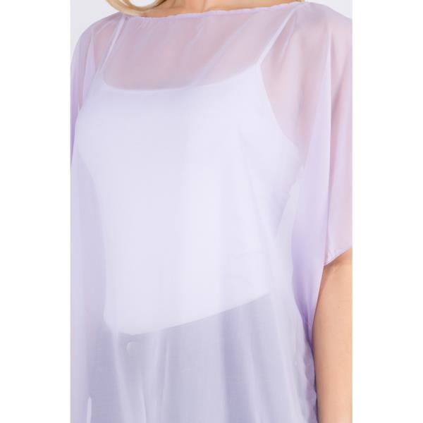 SOLID CHIFFON PONCHO