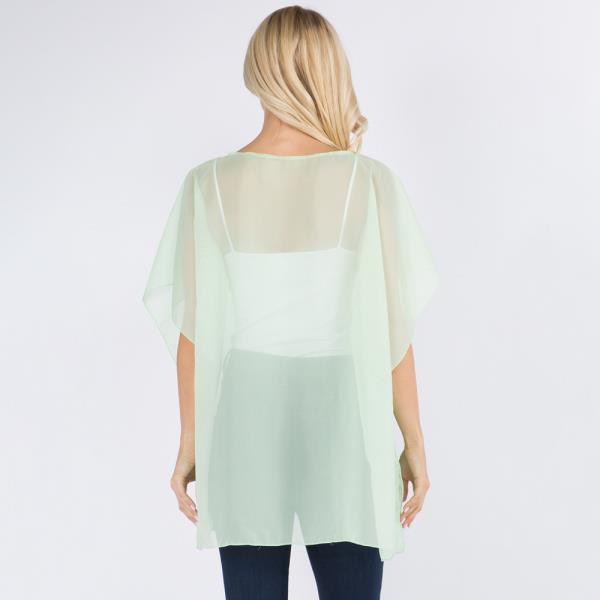 SOLID CHIFFON PONCHO