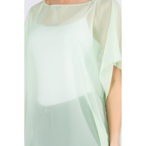 SOLID CHIFFON PONCHO