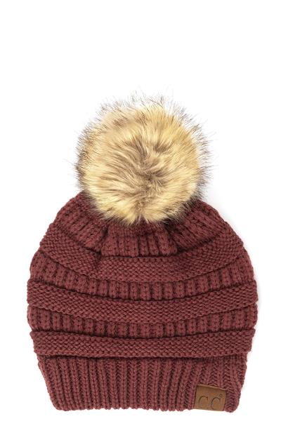 CC NORDIC FAIR ISLE POM BEANIE HAT