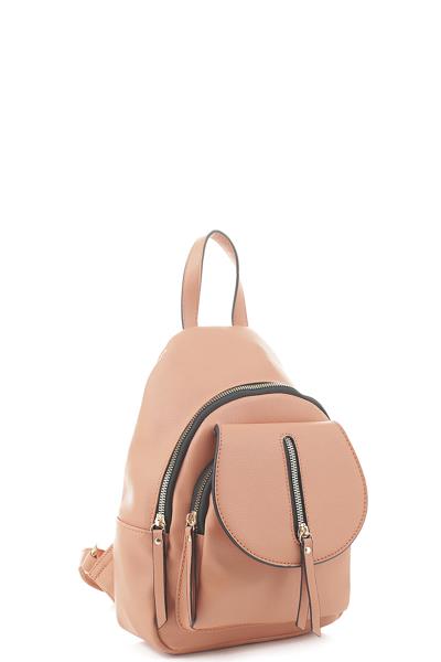 TRENDY SMOOTH ZIPPER DESIGN BACKPACK