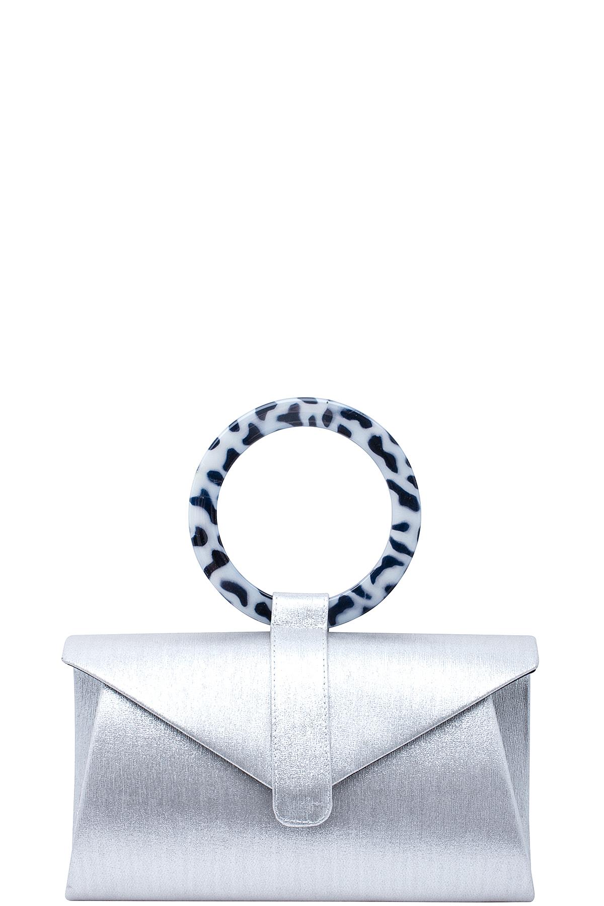ROUND PRINT CIRCLE HANDLE BAG