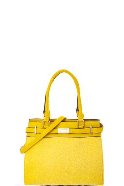 MODERN STRAP TWO TEXTURED SATCHEL BAG