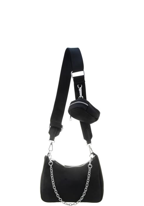 2IN1 SMOOTH PLAIN CHIC CROSSBODY WITH MINI COIN PURSE SET