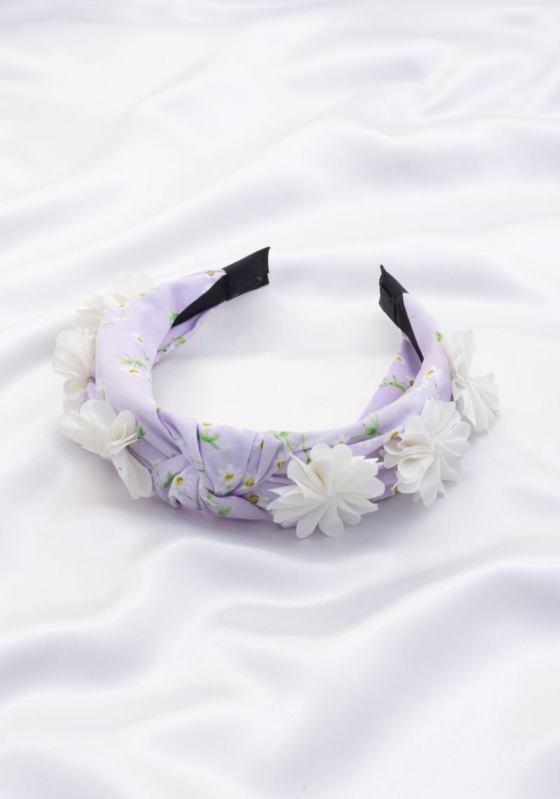 FLORAL PATTERN KNOT HEADBAND