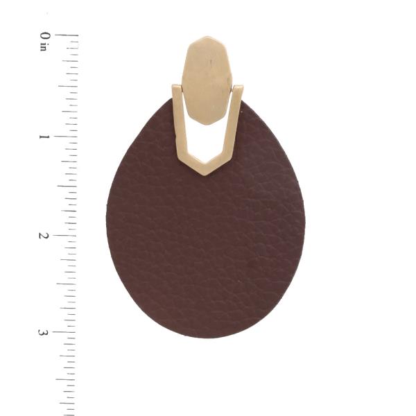 TEARDROP LEATHER EARRING