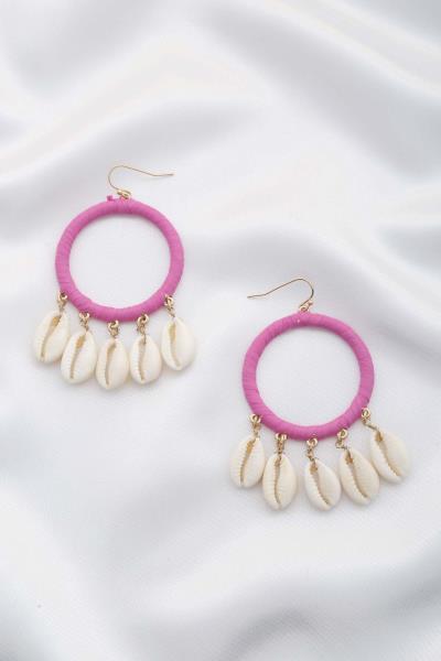 COWRIE SEASHELL DANGLE EARRING