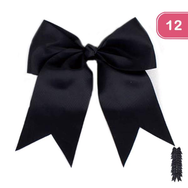 HAIR LONG TAIL RIBBON HAIR BOW (12 UNITS)