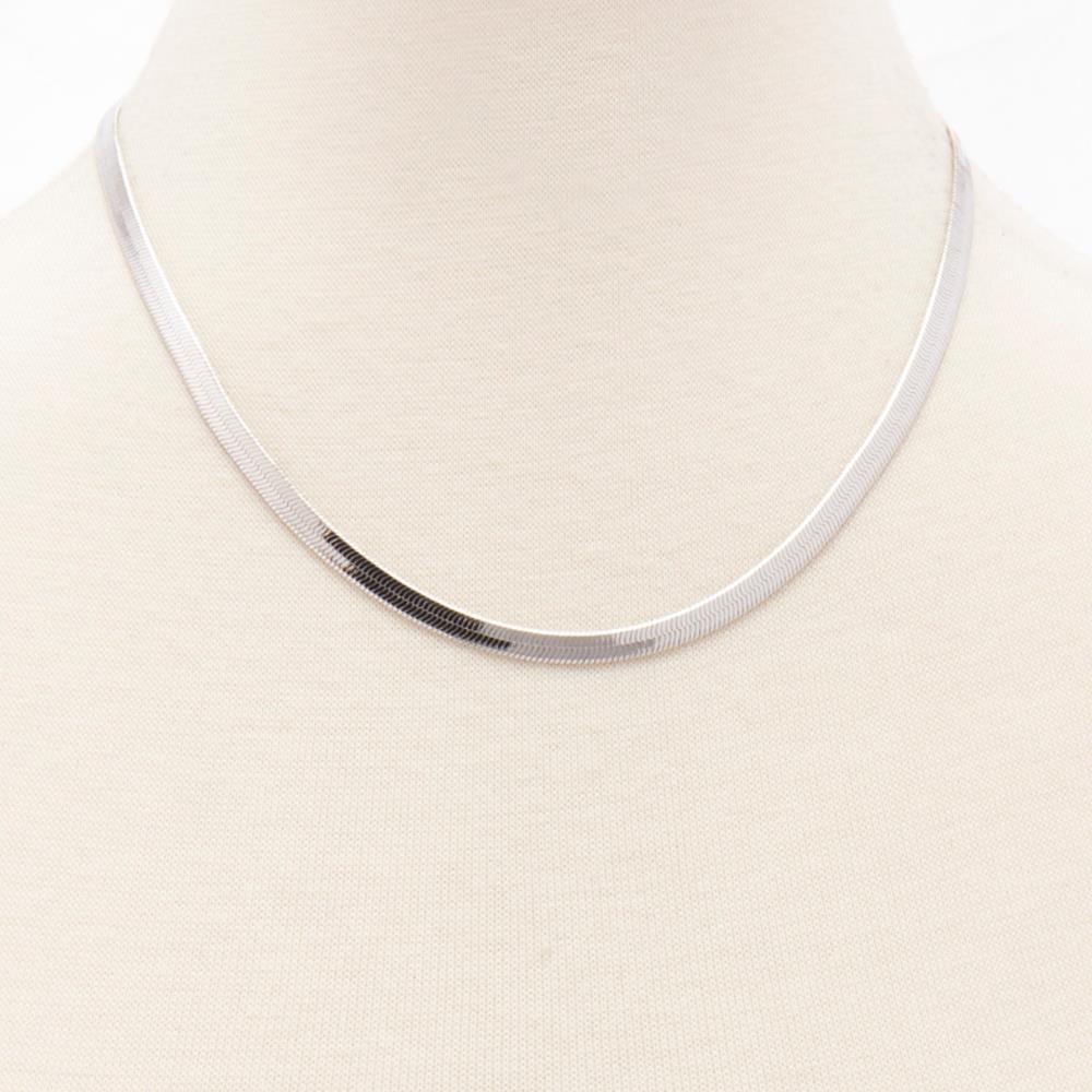 SODAJO HERRINGBONE 5MM METAL CHAIN NECKLACE