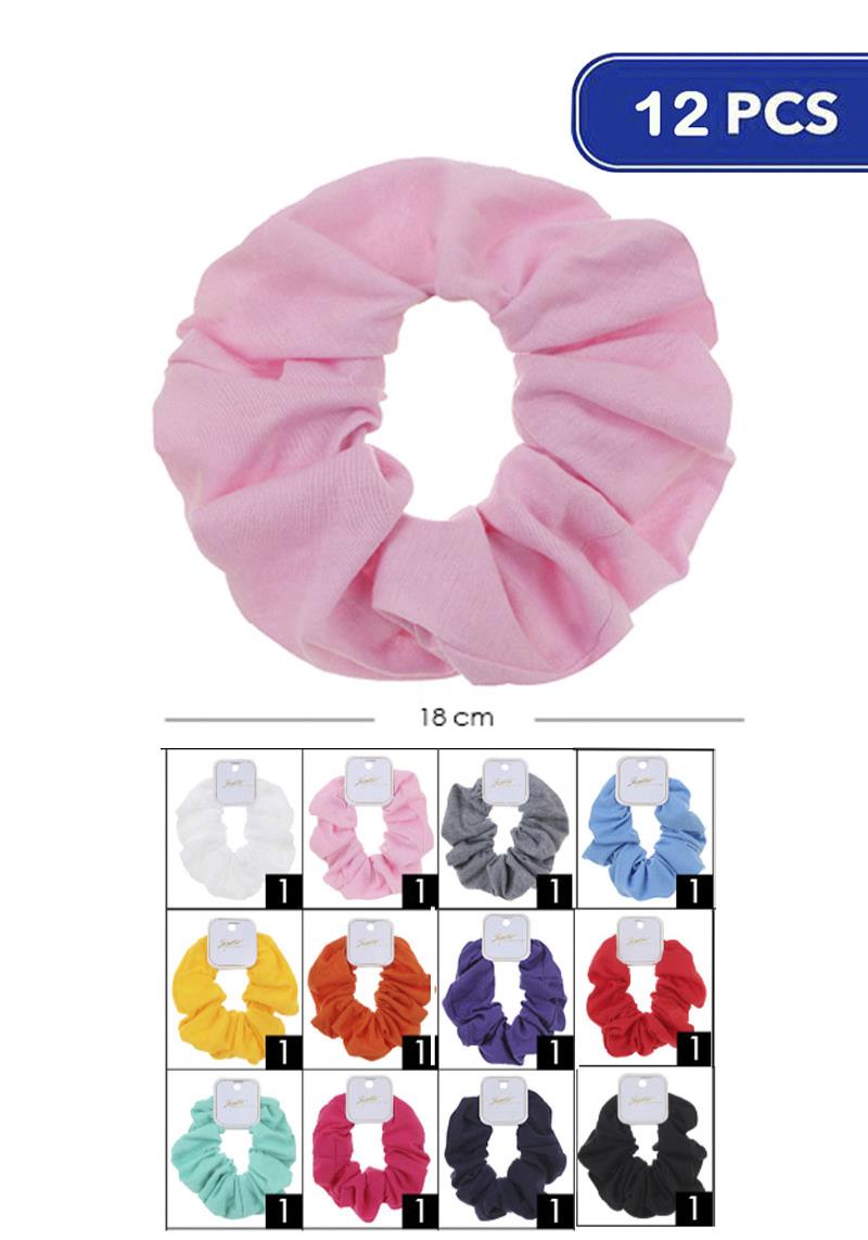 FASHION HAIR SCRUNCHIES (12 UNITS)