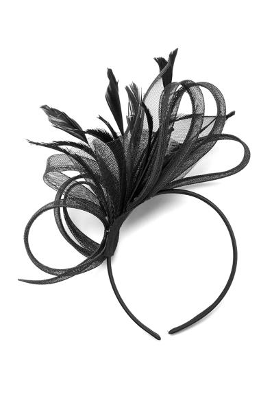 FEATHER FLORAL FASCINATOR HEADBAND