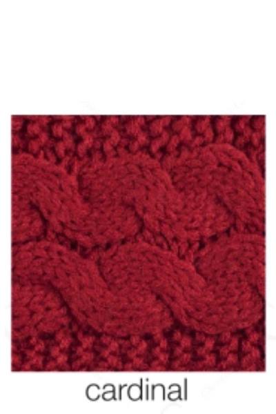 CABLE KNIT HEADWRAP WITH FUZZY LINING