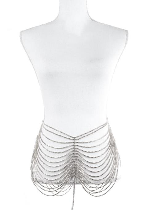 RHINESTONE DRAPE BODY CHAIN