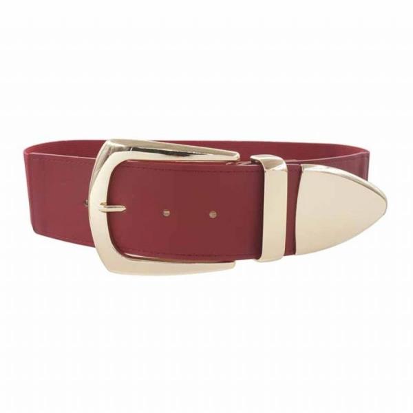 SIMPLE LARGE BUCKLE WIDE ELASTIC BELT