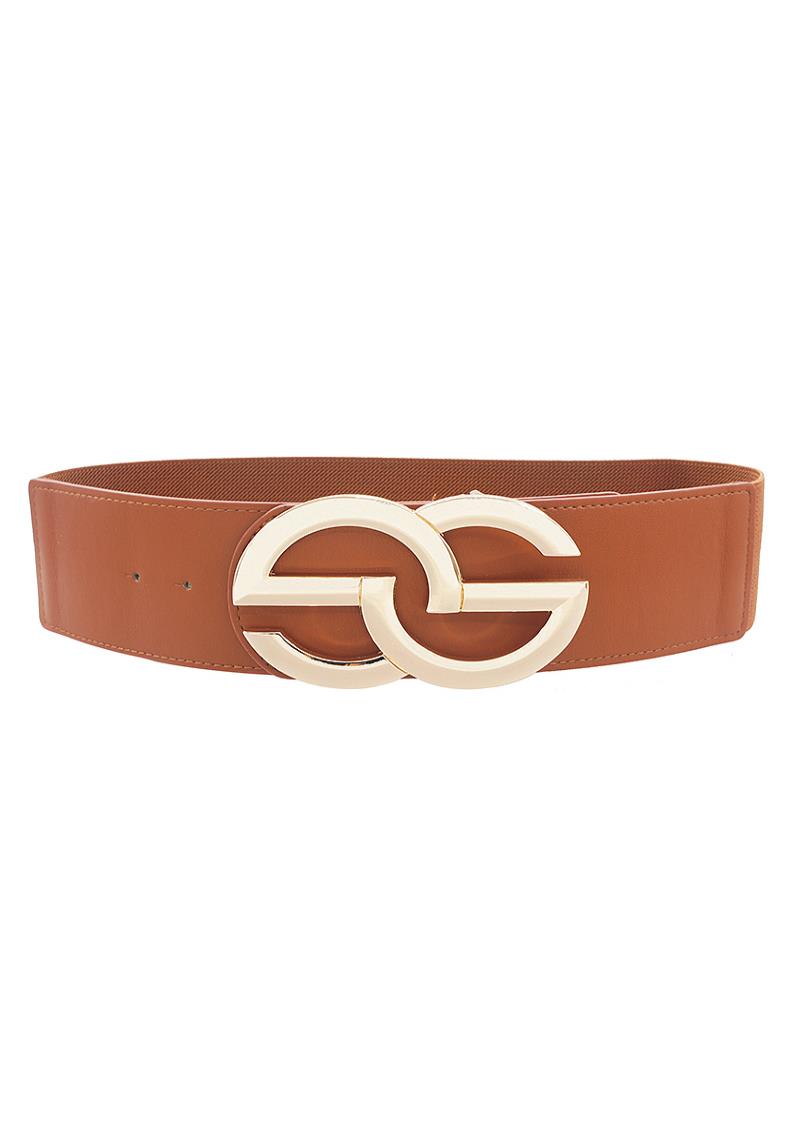 STYLISH ELASTIC BELT WITH LETTER BUCKLE