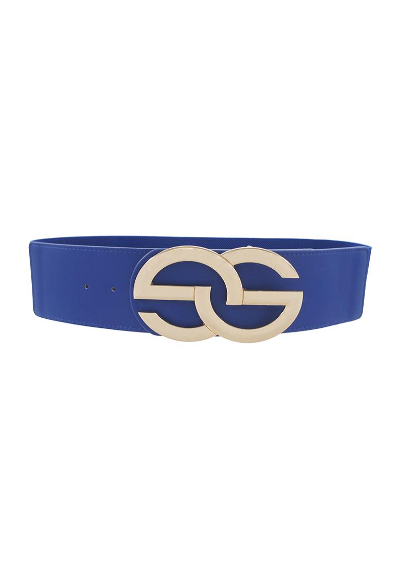 STYLISH ELASTIC BELT WITH LETTER BUCKLE