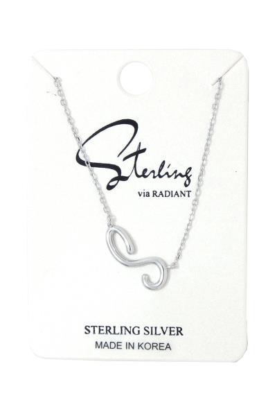 SLANTED INITIAL METAL NECKLACE