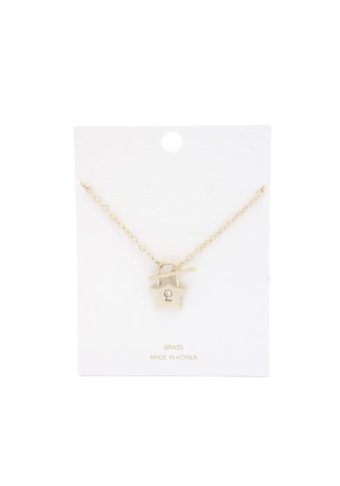 STAR LOCK TOGGLE CLASP NECKLACE
