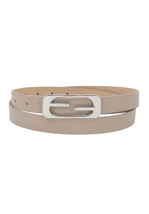 CENTER BAR RECTANGLE BUCKLE SKINNY BELT