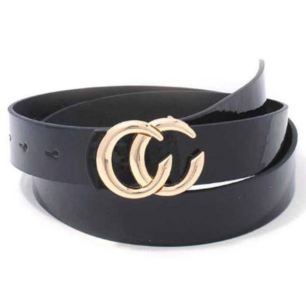 METAL BUCKLE PU LEATHER BELT