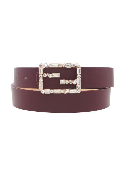 CENTER BAR SQUARE RHINESTONE BUCKLE BELT