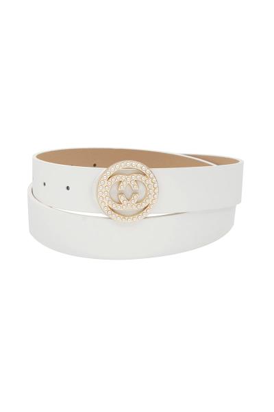 CIRCLE PEARL BUCKLE BELT